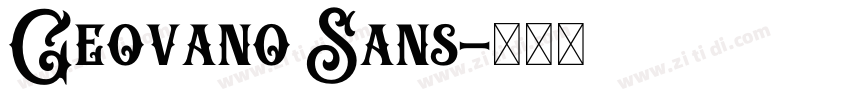 Geovano Sans字体转换